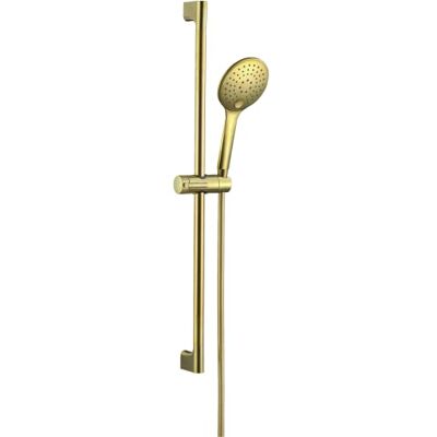 ESSEBAGNO Luisa ensemble barre de douche or brossé 3 pièces - Publicité ESSEBAGNO Luisa ensemble barre de douche or brossé 3 pièces - Publicité