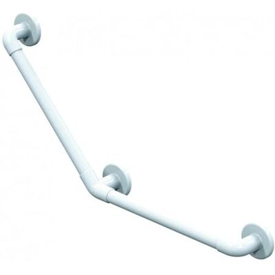 AKW Barre d'Appui Lisse Coudée 135°, 450mm x 450mm, Blanc - Publicité AKW Barre d'Appui Lisse Coudée 135°, 450mm x 450mm, Blanc - Publicité