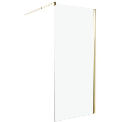 Beliani Paroi de Douche en Verre Trempé 90 x 190 cm Sans Porte Doré Ahaus - Publicité Beliani Paroi de Douche en Verre Trempé 90 x 190 cm Sans Porte Doré Ahaus - Publicité