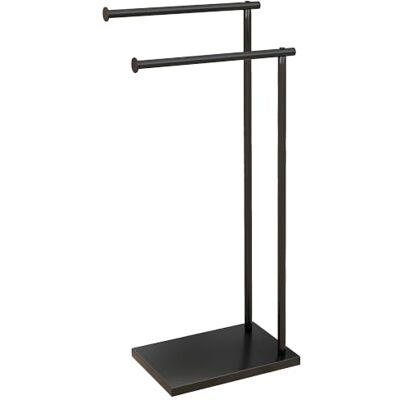 HOMCOM Porte-Serviettes sur Pied Acier 2 Barres 35,5l x 20P x 78H cm Noir Sèche Serviette sur Pieds - Publicité HOMCOM Porte-Serviettes sur Pied Acier 2 Barres 35,5l x 20P x 78H cm Noir Sèche Serviette sur Pieds - Publicité