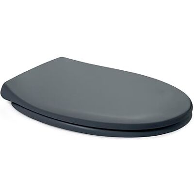 TATAY Cuvette Toilette Universelle en Duroplast, pour WC Ovales, Gris Foncé Abattant WC Universel Duroplast Retrait Rapide Grande Résistance Surface Installation Facile Modèle Comfort - Publicité TATAY Cuvette Toilette Universelle en Duroplast, pour WC Ovales, Gris Foncé Abattant WC Universel Duroplast Retrait Rapide Grande Résistance Surface Installation Facile Modèle Comfort - Publicité