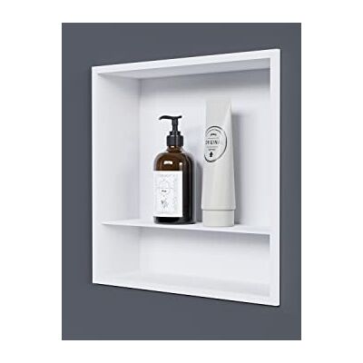 Bernstein Niche murale douche Blanche à rebord 30x30x10cm acier inoxydable étagère encastrée salle de bain + 1 tablette, Anti-rouille, étanche, installation facile NT303010X - Publicité Bernstein Niche murale douche Blanche à rebord 30x30x10cm acier inoxydable étagère encastrée salle de bain + 1 tablette, Anti-rouille, étanche, installation facile NT303010X - Publicité