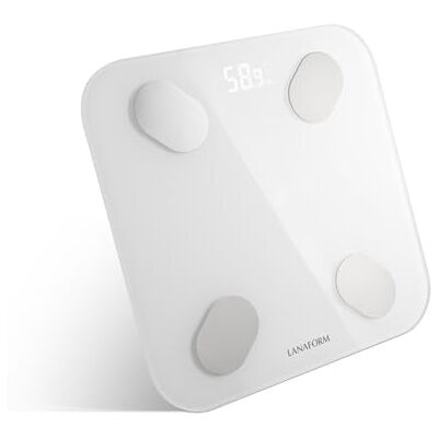 Lanaform Balance Pèse personne connecté Impédancemètre -18 mesures 180kg Haute précision Analyse complète de la santé physique Suivi et contrôle par l'app Taille de l'écran: 6x2,2 cm - Publicité Lanaform Balance Pèse personne connecté Impédancemètre -18 mesures 180kg Haute précision Analyse complète de la santé physique Suivi et contrôle par l'app Taille de l'écran: 6x2,2 cm - Publicité
