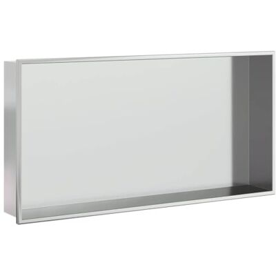 vidaXL Niche de Douche argenté brossé 62x32x9 cm Acier Inoxydable, Niche de Salle de Bain, étagère de Douche intégrée, Niche Murale de Toilette - Publicité vidaXL Niche de Douche argenté brossé 62x32x9 cm Acier Inoxydable, Niche de Salle de Bain, étagère de Douche intégrée, Niche Murale de Toilette - Publicité