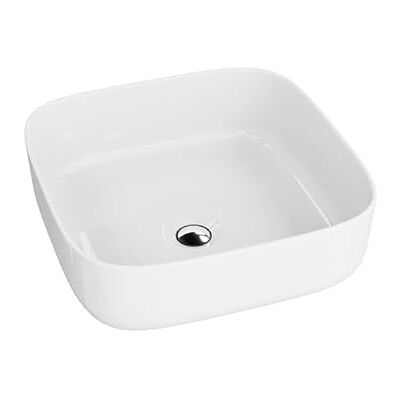 lavita Galera Mini lavabo à poser, carré, sans trop-plein ni trou de robinet, en porcelaine de qualité supérieure, moderne, 39 x 39 x 14 cm, blanc - Publicité lavita Galera Mini lavabo à poser, carré, sans trop-plein ni trou de robinet, en porcelaine de qualité supérieure, moderne, 39 x 39 x 14 cm, blanc - Publicité