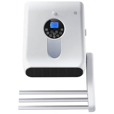 Drexon – Sèche-serviettes soufflant TARA – 2000W – 3 Barres chauffantes escamotables avec Soufflerie – Dimensions 35.5X14.5X58 cm Thermostat électronique Affichage LED – Programmation & minuterie - Publicité Drexon – Sèche-serviettes soufflant TARA – 2000W – 3 Barres chauffantes escamotables avec Soufflerie – Dimensions 35.5X14.5X58 cm Thermostat électronique Affichage LED – Programmation & minuterie - Publicité
