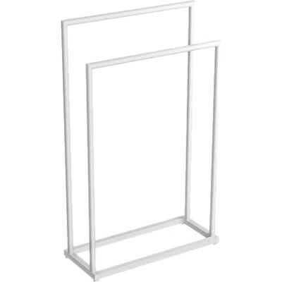 Bernstein Porte Serviette Debout à poser Blanc mat Support Serviette Acier inox 82x50x21cm Salle de bain Design Rond Série OLA - Publicité Bernstein Porte Serviette Debout à poser Blanc mat Support Serviette Acier inox 82x50x21cm Salle de bain Design Rond Série OLA - Publicité