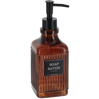 TENDANCE Distributeur de savon en verre 500 ml ambre - Publicité TENDANCE Distributeur de savon en verre 500 ml ambre - Publicité