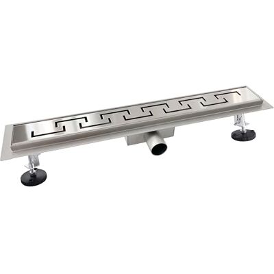 AICA Caniveau de Douche Italienne en Acier Inoxydable avec Siphon Sol D'évacuation Argenté Rectangle 80 cm Modèle E/C Pose à Plat - Publicité AICA Caniveau de Douche Italienne en Acier Inoxydable avec Siphon Sol D'évacuation Argenté Rectangle 80 cm Modèle E/C Pose à Plat - Publicité