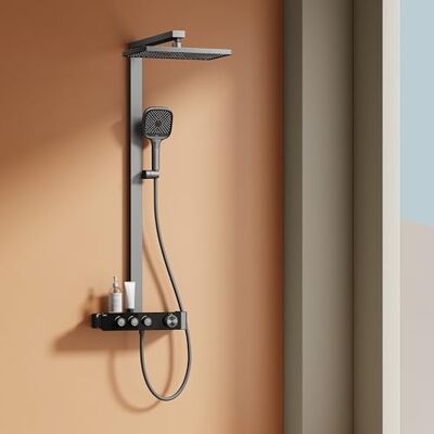 EMKE Colonne de Douche Thermostatique, Anthracite Mat,Installation Facile - Publicité EMKE Colonne de Douche Thermostatique, Anthracite Mat,Installation Facile - Publicité
