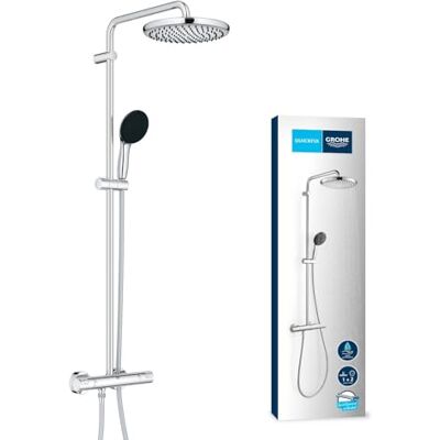 Grohe Vitalio Start System 250, Colonne de Douche avec Mitigeur Thermostatique, Douchette Vitalio Start 110 2 jets, Flexible 1,75m, Chromé, 26677001 - Publicité Grohe Vitalio Start System 250, Colonne de Douche avec Mitigeur Thermostatique, Douchette Vitalio Start 110 2 jets, Flexible 1,75m, Chromé, 26677001 - Publicité