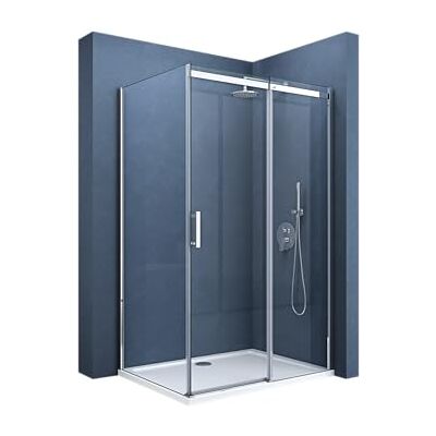 DOPORRO - 70x100x195cm - ESG 8mm - Coulissant - Douche - Publicité DOPORRO - 70x100x195cm - ESG 8mm - Coulissant - Douche - Publicité