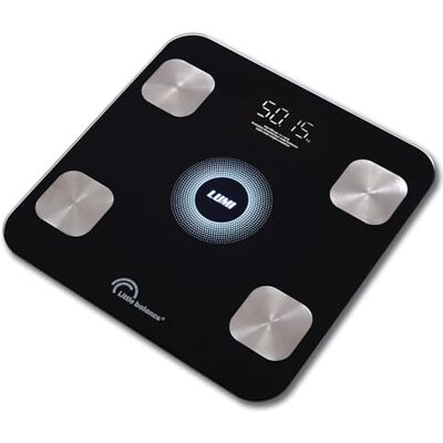 LITTLE BALANCE 8861 i-Lumi, Pèse-personne connecté, Balance Impédancemètre connectée, 14 données corporelles, 180 kg, Verre trempé, Noir - Publicité LITTLE BALANCE 8861 i-Lumi, Pèse-personne connecté, Balance Impédancemètre connectée, 14 données corporelles, 180 kg, Verre trempé, Noir - Publicité