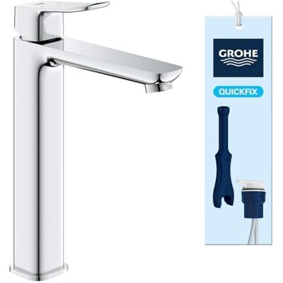 Grohe Dice Mitigeur monocommande Taille XL pour vasque à poser (Robinet pour Lavabo de Salle de bain, Facile à installer avec QuickTool inclus, Economie d'eau), Chrome, 1018920000 - Publicité Grohe Dice Mitigeur monocommande Taille XL pour vasque à poser (Robinet pour Lavabo de Salle de bain, Facile à installer avec QuickTool inclus, Economie d'eau), Chrome, 1018920000 - Publicité