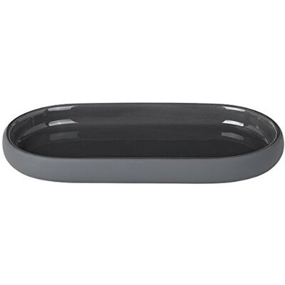 blomus Plateau, Céramique, silicone, Gris foncé, H 2,5 cm, B 10 cm, T 19 cm 69043 - Publicité blomus Plateau, Céramique, silicone, Gris foncé, H 2,5 cm, B 10 cm, T 19 cm 69043 - Publicité