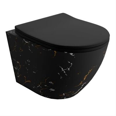 lavita Sofi Slim Fire Abattant de WC suspendu avec système d'abaissement automatique et charnières en métal Noir 365 x 490 x 395 mm - Publicité lavita Sofi Slim Fire Abattant de WC suspendu avec système d'abaissement automatique et charnières en métal Noir 365 x 490 x 395 mm - Publicité