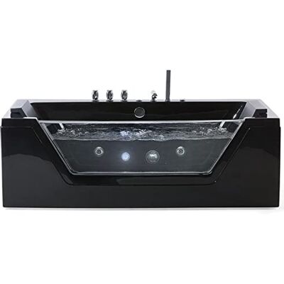 Beliani Baignoire Balnéo 170 cm en Acrylique Sanitaire Noir à LED Sous-Marines Samana - Publicité Beliani Baignoire Balnéo 170 cm en Acrylique Sanitaire Noir à LED Sous-Marines Samana - Publicité