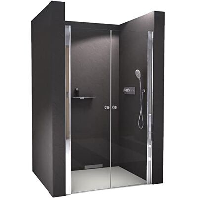 Bernstein Paroi de douche en niche NT218 avec portes à double battant couleur et largeur au choix, Largeur:1160mm, Couleur du profilé:Chrome - Publicité Bernstein Paroi de douche en niche NT218 avec portes à double battant couleur et largeur au choix, Largeur:1160mm, Couleur du profilé:Chrome - Publicité