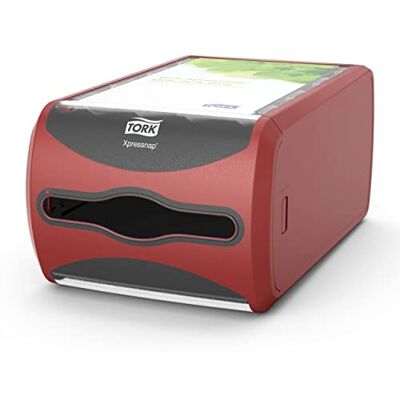 Tork Xpressnap Distributeur de Serviettes de comptoir rouge N4, gamme Signature, 14,5 cm x 19,1 cm x 30,7 cm, 272512 - Publicité Tork Xpressnap Distributeur de Serviettes de comptoir rouge N4, gamme Signature, 14,5 cm x 19,1 cm x 30,7 cm, 272512 - Publicité