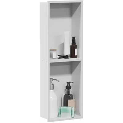 vidaXL Niche de Douche Blanc 60 x 20 x 9,5 cm Acier Inoxydable, Rangement de Salle de Bains, étagère Moderne, Niche résistante à l'eau, Solution contemporaine pour Organiser la Douche - Publicité vidaXL Niche de Douche Blanc 60 x 20 x 9,5 cm Acier Inoxydable, Rangement de Salle de Bains, étagère Moderne, Niche résistante à l'eau, Solution contemporaine pour Organiser la Douche - Publicité