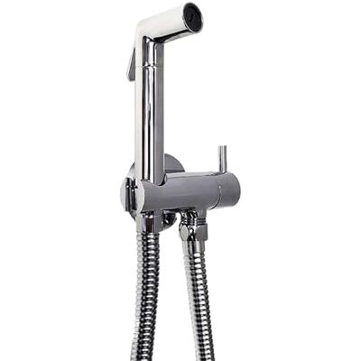 Paini Douchette WC Cox ronde + Support + Flexible chromée - Publicité Paini Douchette WC Cox ronde + Support + Flexible chromée - Publicité