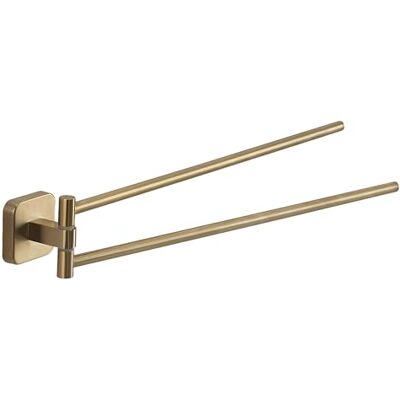 Gedy - Porte-serviettes Double - Finis or mat - Acier inoxydable - À fixer au mur - Garantie 10 ans - Porte-serviettes - Publicité Gedy - Porte-serviettes Double - Finis or mat - Acier inoxydable - À fixer au mur - Garantie 10 ans - Porte-serviettes - Publicité