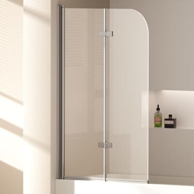 EMKE Pare-Baignoire Pliant 2 Volets 100x140cm Verre Sécurit 6mm Verre anticalcaire pour baignoire familiale. Paroi réversible et pivotante, nettoyage facile. Publicité EMKE Pare-Baignoire Pliant 2 Volets 100x140cm Verre Sécurit 6mm Verre anticalcaire pour baignoire familiale. Paroi réversible et pivotante, nettoyage facile. Publicité