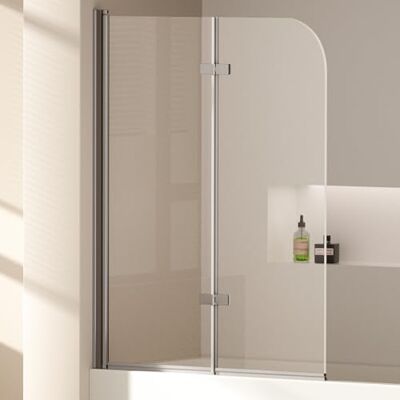 EMKE Pare-Baignoire Pliant 2 Volets 110x140cm Verre Sécurit 6mm Verre anticalcaire pour baignoire familiale. Paroi réversible et pivotante, nettoyage facile. Publicité EMKE Pare-Baignoire Pliant 2 Volets 110x140cm Verre Sécurit 6mm Verre anticalcaire pour baignoire familiale. Paroi réversible et pivotante, nettoyage facile. Publicité