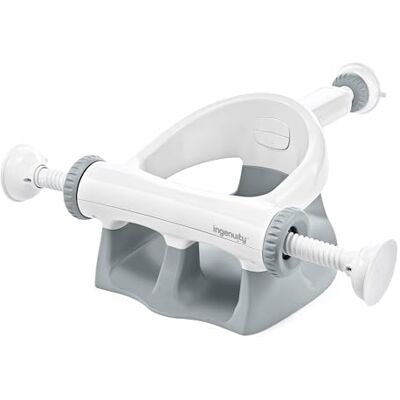 Ingenuity Summer Siège de baignoire pour bébé pour un bain assis, avec dossier et ventouses pour la stabilité Cette baignoire pour bébé est simple à installer, à enlever et à ranger, (Gris) - Publicité Ingenuity Summer Siège de baignoire pour bébé pour un bain assis, avec dossier et ventouses pour la stabilité Cette baignoire pour bébé est simple à installer, à enlever et à ranger, (Gris) - Publicité