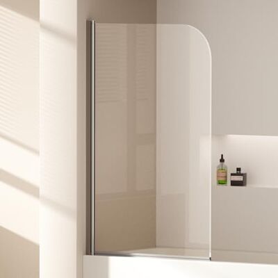 EMKE Paroi de Douche pour Baignoire 80x140 cm, Pare-baignoire Pliant Séparateur de Douche pour Baignoire, Paroi de Douche Baignoire en Verre Sécurit 6 mm - Publicité EMKE Paroi de Douche pour Baignoire 80x140 cm, Pare-baignoire Pliant Séparateur de Douche pour Baignoire, Paroi de Douche Baignoire en Verre Sécurit 6 mm - Publicité