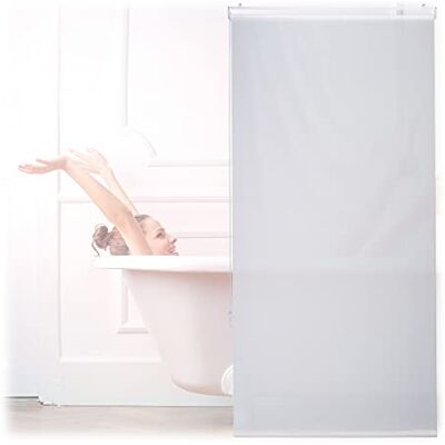 Relaxdays Store de baignoire, 80x240 cm, rideau de douche hydrofuge, plafond & fenêtre, pare-bain, salle de bain, blanc - Publicité Relaxdays Store de baignoire, 80x240 cm, rideau de douche hydrofuge, plafond & fenêtre, pare-bain, salle de bain, blanc - Publicité