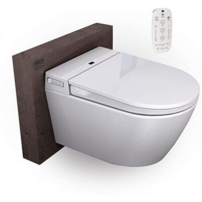 Bernstein ® WC douche 540 PRO avec extension de garantie de 5 ans, WC suspendu sans rebord avec fonction bidet siège chauffant et stérilisateur WC avec abaissement automatique - Publicité Bernstein ® WC douche 540 PRO avec extension de garantie de 5 ans, WC suspendu sans rebord avec fonction bidet siège chauffant et stérilisateur WC avec abaissement automatique - Publicité