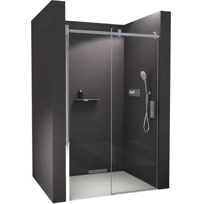 Bernstein Paroi de douche en verre Cabine de douche niche Parre douche encastrée porte coulissante Chrome Toutes largeurs dispo Etanche, Nano-revêtement, Poignée & Profils acier inox NT806 - Publicité Bernstein Paroi de douche en verre Cabine de douche niche Parre douche encastrée porte coulissante Chrome Toutes largeurs dispo Etanche, Nano-revêtement, Poignée & Profils acier inox NT806 - Publicité