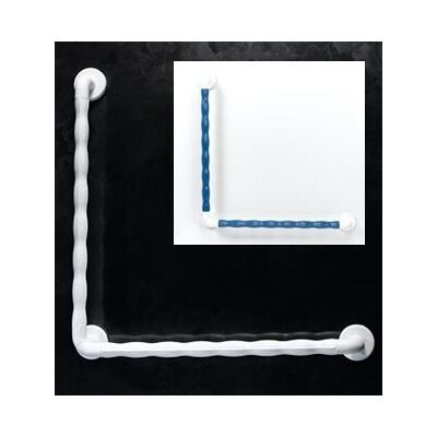 AKW Barre d'appui ergonomique coudée 90° 600x600mm blanche (Accessibilité PMR) - Publicité AKW Barre d'appui ergonomique coudée 90° 600x600mm blanche (Accessibilité PMR) - Publicité