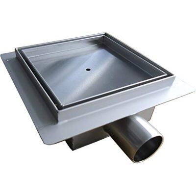 Bernstein Caniveau douche Acier 15x15cm Siphon évacuation carré, Drain de douche Filtre à cheveux A carreler, Réglable, Extra plat, anti-odeurs S8 - Publicité Bernstein Caniveau douche Acier 15x15cm Siphon évacuation carré, Drain de douche Filtre à cheveux A carreler, Réglable, Extra plat, anti-odeurs S8 - Publicité