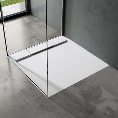 DOPORRO - Geoma04 - Blanc - 75x75x4 cm - Shower Tray - Publicité DOPORRO - Geoma04 - Blanc - 75x75x4 cm - Shower Tray - Publicité
