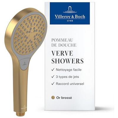 Villeroy & Boch Verve Showers En or satiné - Tête de douche - Publicité Villeroy & Boch Verve Showers En or satiné - Tête de douche - Publicité