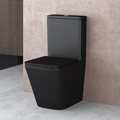 DOPORRO - S112T - Noir mat - 37,5x67,5x82 cm - Toilette - Publicité DOPORRO - S112T - Noir mat - 37,5x67,5x82 cm - Toilette - Publicité