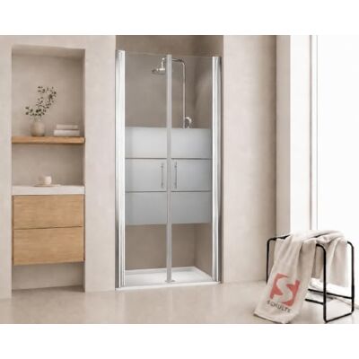Schulte porte douche niche 80 x 192 cm chromé, 2 battants autolevant 5 mm verre trempé anti-calcaire réglage 77.0-80.6 cm largeur d'accès 66.4 cm - Publicité Schulte porte douche niche 80 x 192 cm chromé, 2 battants autolevant 5 mm verre trempé anti-calcaire réglage 77.0-80.6 cm largeur d'accès 66.4 cm - Publicité