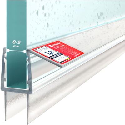 STEIGNER Joint porte de douche UK20 120 cm (1 pc.) transparent Joint vertical pour douche à accès d'angle ou pentagonale avec porte 8-9 mm Ajustement parfait, Matériau durable, Finition esthétique - Publicité STEIGNER Joint porte de douche UK20 120 cm (1 pc.) transparent Joint vertical pour douche à accès d'angle ou pentagonale avec porte 8-9 mm Ajustement parfait, Matériau durable, Finition esthétique - Publicité