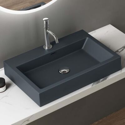 doporro Colossum06 Lavabo en marbre fusionné mural - 60cm Lavabo - Publicité doporro Colossum06 Lavabo en marbre fusionné mural - 60cm Lavabo - Publicité