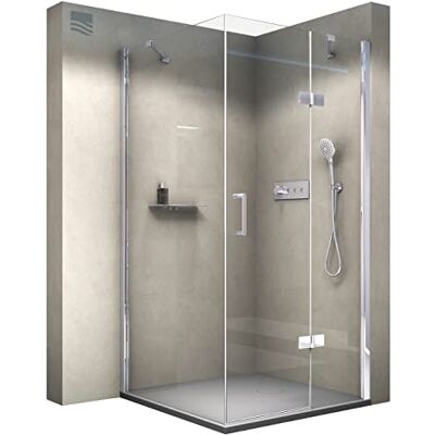 Bernstein Paroi de douche verre Cabine de douche intégrale Parre douche angle avec porte battante Toutes largeurs dispo Etanche, Profilé aluminium, Nano-revêtement, Poignée acier inox DX403 - Publicité Bernstein Paroi de douche verre Cabine de douche intégrale Parre douche angle avec porte battante Toutes largeurs dispo Etanche, Profilé aluminium, Nano-revêtement, Poignée acier inox DX403 - Publicité