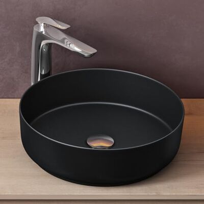 Doporro Brüssel203 - noir mat - 40x40 cm - céramique - Évier - Publicité Doporro Brüssel203 - noir mat - 40x40 cm - céramique - Évier - Publicité