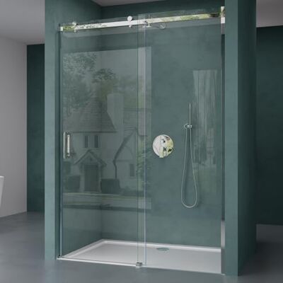 Mai & Mai Paroi de Douche en Niche Porte de Douche Transparent 105cm - Publicité Mai & Mai Paroi de Douche en Niche Porte de Douche Transparent 105cm - Publicité