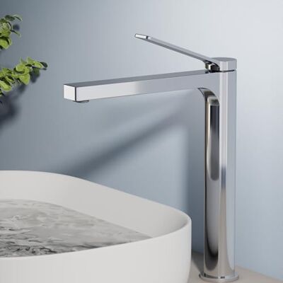 EMKE Robinet de salle de bain chromé, 335 x 233 x 46 mm, en laiton, cartouche en céramique, robinet de salle de bain, mitigeur de lavabo, installation facile, robinet avec aérateur, robinet de lavabo - Publicité EMKE Robinet de salle de bain chromé, 335 x 233 x 46 mm, en laiton, cartouche en céramique, robinet de salle de bain, mitigeur de lavabo, installation facile, robinet avec aérateur, robinet de lavabo - Publicité