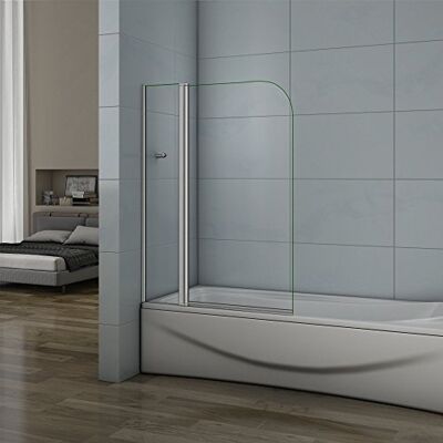 AICA Pare baignoire 100x140cm en verre anticalcaire pivotant à 180° pare-baignoire - Publicité AICA Pare baignoire 100x140cm en verre anticalcaire pivotant à 180° pare-baignoire - Publicité