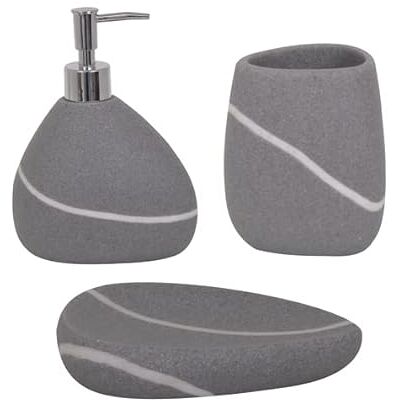 Ensemble d'accessoires de salle de bain en céramique MSV - Style Zen - Publicité Ensemble d'accessoires de salle de bain en céramique MSV - Style Zen - Publicité