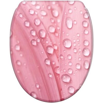 Sanilo Abattant WC avec frein de chute et libération rapide, Siège de WC amovible par simple pression sur un bouton, Montage facile par le haut (Pink Flower) - Publicité Sanilo Abattant WC avec frein de chute et libération rapide, Siège de WC amovible par simple pression sur un bouton, Montage facile par le haut (Pink Flower) - Publicité