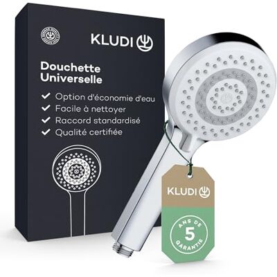 Tête de douche Kludi X1 - Économiseur d'eau, 3 modes de jet - Publicité Tête de douche Kludi X1 - Économiseur d'eau, 3 modes de jet - Publicité