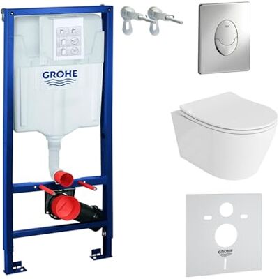 lavita ,Élément mural Solido Start + WC suspendu mural Praia blanc sans bord + abattant WC SoftClose,Bouton chromé,Kit complet,Réservoir de chasse encastré,Kit complet,WC complet, - Publicité lavita ,Élément mural Solido Start + WC suspendu mural Praia blanc sans bord + abattant WC SoftClose,Bouton chromé,Kit complet,Réservoir de chasse encastré,Kit complet,WC complet, - Publicité